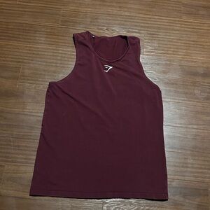 Burgundy gymshark Sleeveless Tank Top